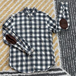 Men's J. Crew Checkered Shirt with Elbow Patches